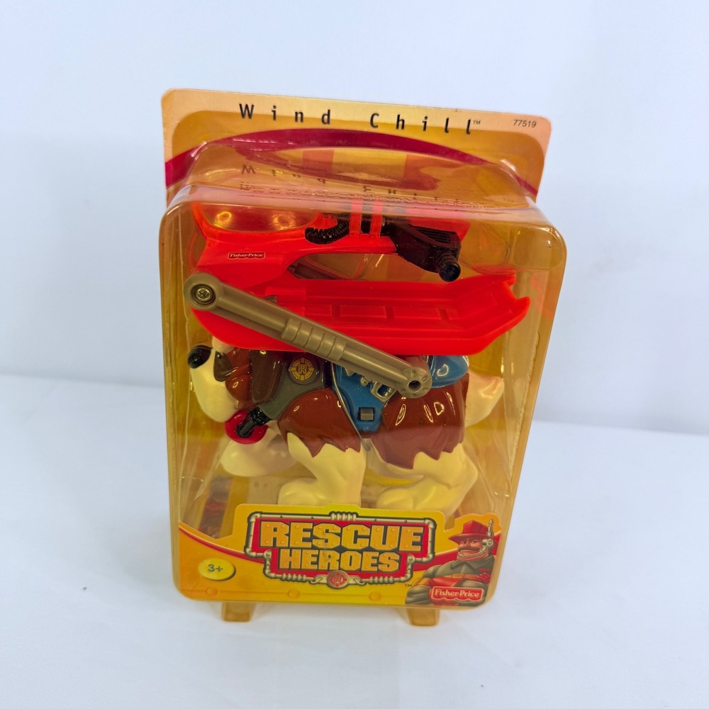 Fisher Price Rescue Heroes Wind Chill St Bernard Dog Action Figure 77519 NIB
